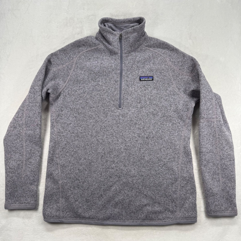 Patagonia Better Sweater 1/4 Zip Fleece Pullover Gray Outdoor Womens Size M